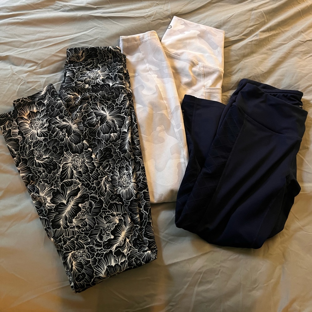 Lot of 3 fitness leggings/tights RBX Head and Balance Collection Size Small
